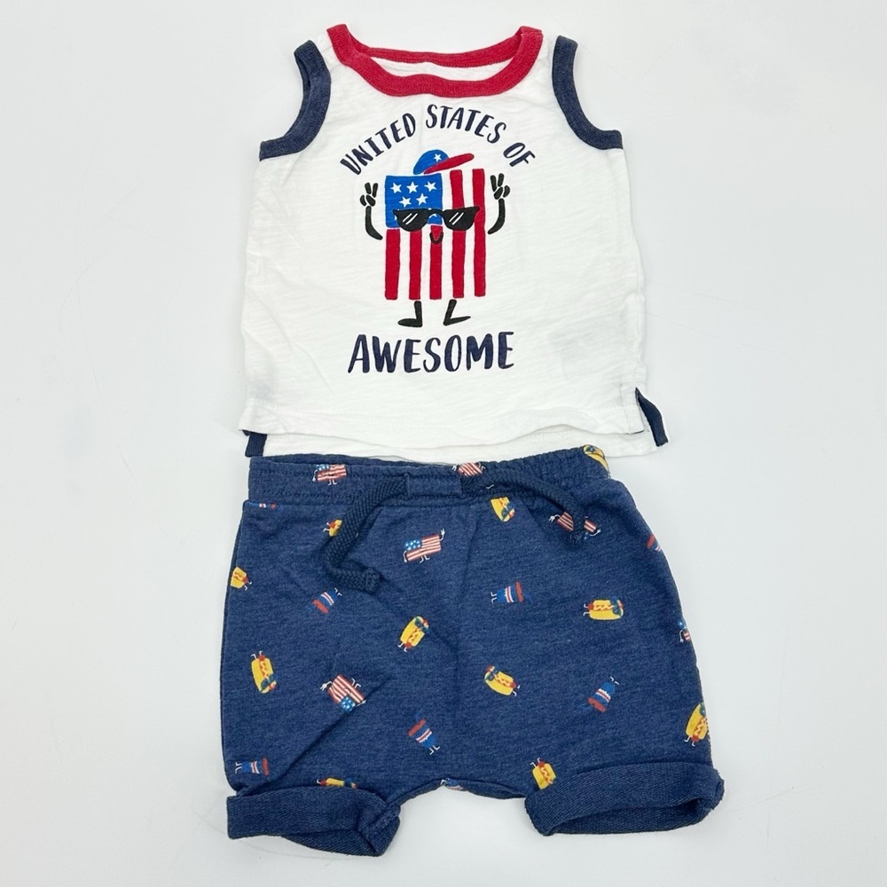 Old Navy and Gymboree Patriotic Baby Outfit Set Size 6-12 Months - Picture 2 of 11